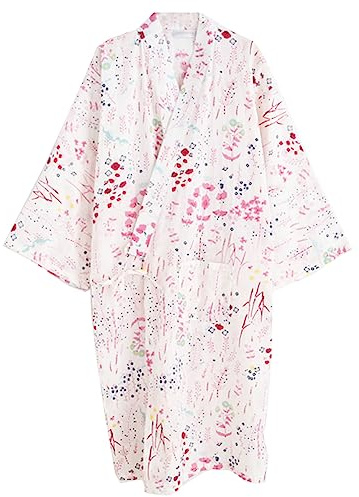 Fancy Pumpkin dam kimono rock Yukata badrock pyjamas #01 rosa, Flerfärgad, L