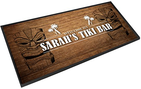 personnalisé Tikki Barre Effet bois, Cocktail Bar Tapis Tapis de comptoir