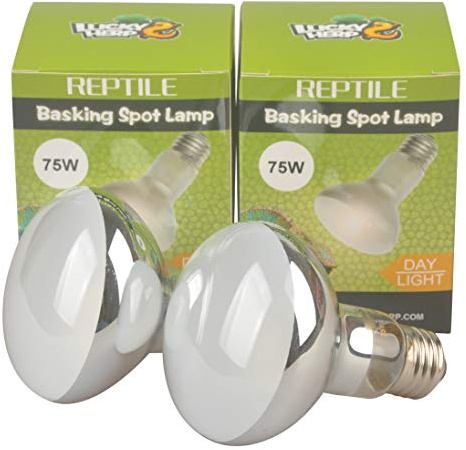 Lucky Herp Lot de 2 ampoules pour lampe chauffante à reptiles, 75 W