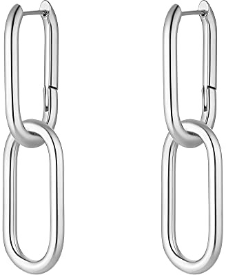 Heideman Ohrringe Adile Damen - Ohrstecker aus Edelstahl - Ohrringe Gold Silber Rosegold farbend poliert - Creolen hängend für Frauen - Two-in-One - Zwei Tragevarianten