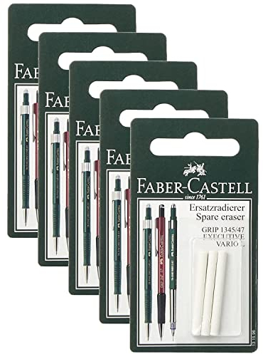 Faber-Castell Ersatz-Radiergummi, 3-teilig, Einheitsgröße