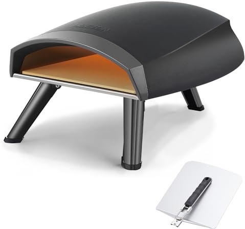 HOETON Gas-Pizzaofen für den Außenbereich, 30,5 cm, tragbarer Propangas-Pizzaofen für steingebackene Pizza, ideal für Outdoor-Küche, Hinterhofversammlungen, Partys im Freien
