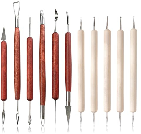 JSUOEO 11 Stück Modellierwerkzeug and Prägestift Werkzeug