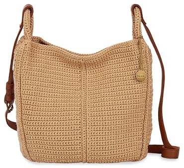 The Sak Los Feliz Crossbody Purse - Hand Crochet Women's Handbag for Everyday & Travel - Cross Body Bag With Zipper Pockets & Adjustable Shoulder Bag Strap - Bamboo