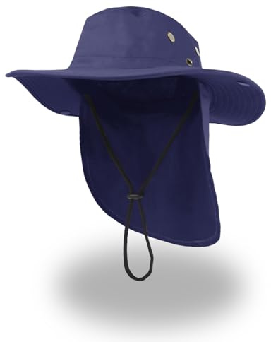 NLAND Anti-UV-hatt Sol Andas Brett Brätte Solhattar Strand Sommarjakt Vandringshatt Män och Kvinnor Bucket Hat, Marinblå, one size