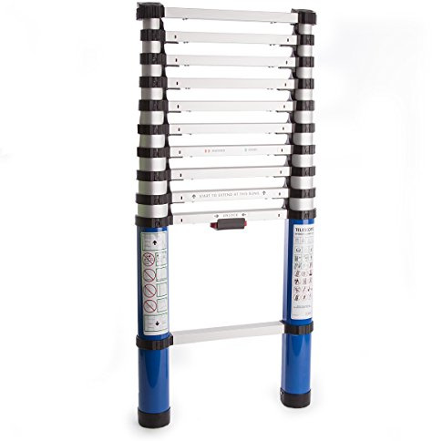 Werner 87032 3.2 m Telescopic Extension Ladder - Silver/Black