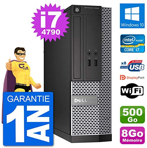 Dell PC Optiplex 3020 SFF i7-4790 RAM 8Go Disque Dur 500Go Windows 10 WiFi