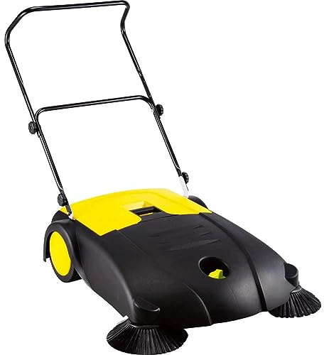 Syntrox Kehrmaschine Headus Breite 80 cm & 2 Kehrbürsten, Gummiriemenantrieb, Effiziente Reinigung, Schmutzbehälter 40 l, Hochwertiges Kunststoffgehäuse