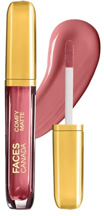 FACES CANADA Comfy Matte Liquid Lipstick - Roses For You 26, 3.8 ml Comfortable 10HR Longstay Intense Matte Color Almond Oil & Vitamin E Infused Super Smooth No Dryness No Alcohol