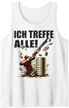 Wurftauben Tontaubenschießen Sportschießen Schütze Tontauben Tank Top