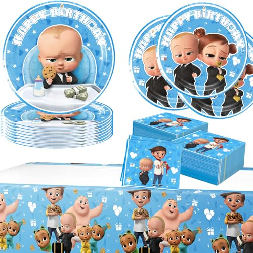 Boss Themed - Kit de fiesta de cumpleaños para niños, decoración de cumpleaños