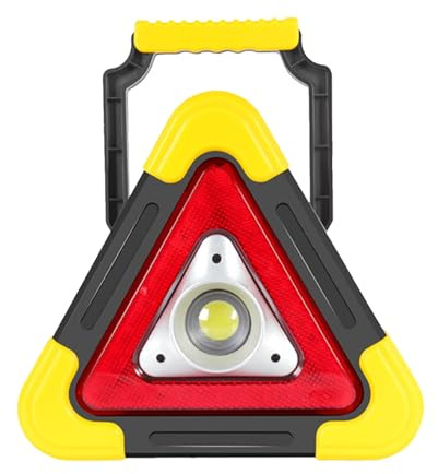 Triángulo de seguridad - Lámpara de seguridad para coche, panel de advertencia con energía solar, panel de parada de seguridad para vehículo en avería o accidentado