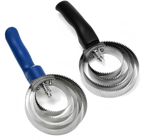 Gurtt Spiral Currykam 4 Ringar Hästborste Metall Currykam Dubbelsidig Hästskrapa i Rostfritt Stål för Rengöring av Grovt Smuts för Hästar, Kor 4-pack