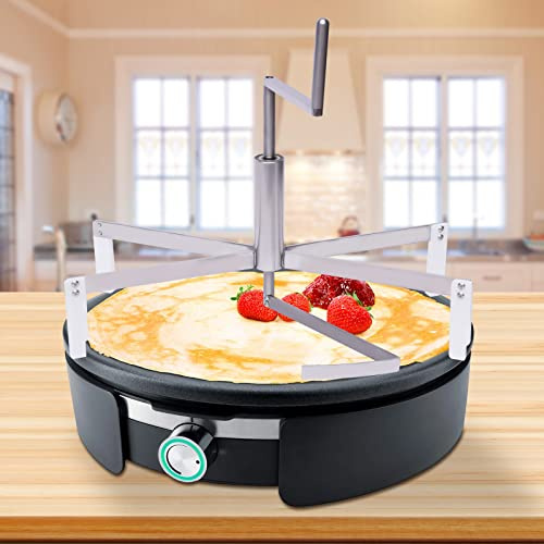 16'' Crepe Spreader Tool, Pancake Maker Batter Spreading Tool Stainless Steel Crepe Batter Spreader Pancake Pizza Batter Pancake Maker Tool for Family Gathering Restaurant Commercial Kitchen