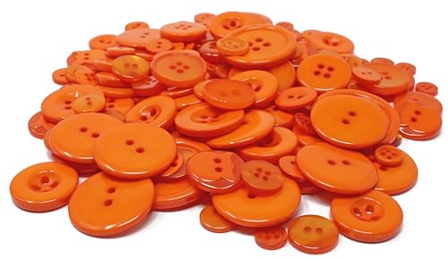 Special Touches Knöpfe aus Acryl und Harz, 100 g, für Kartenherstellung, Verzierungen, Orange