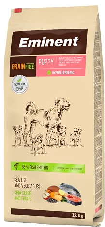 Eminent Grain Free | Hundefutter Trockenfutter für Welpen, trächtige nd latierende Hündinnen Kleiner und mittlerer Rassen | Getreidefrei | Hypoallergenes | 1x 12 kg