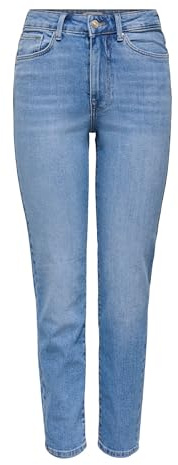ONLY Female Straight-Fit Jeans ONLEMILY Hohe Taille Gerade geschnitten Knöchellang Jeans
