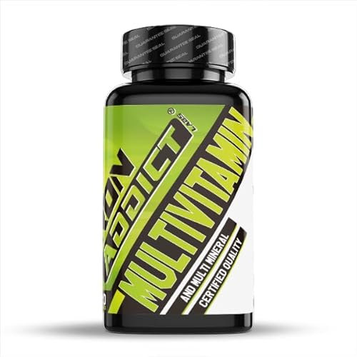 Iron Addict Labs - Multi Vitaminas - 120 Cápsulas Vegetales - Fuente de Vitaminas y Minerales - Vegano - Sin Gluten ni Lactosa - 1 Cápsula al día