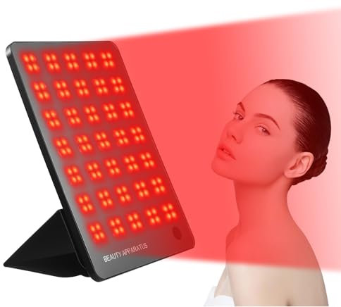 Red Light Lamp Panel,140LEDs Rechargeable Infrared Light Panel with 4 Wavelengths (415nm-850nm) and 7 Modes,Portable Red Lights Lamp for Home Use
