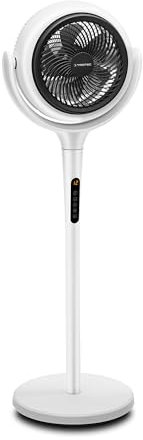 TROTEC Ventilateur sur pied TVE 200 S - 50 W - Diamètre : 40 cm - 3 niveaux - 5 pales - Oscillation - Hauteur réglable - Refroidissement silencieux - Pour bureau, chambre et salon - Blanc