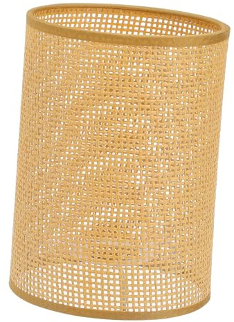 SEWOART Paralume rustico in rattan per lampada da, protezione dalla luce tessuta per camera da letto, soggiorno e creazione calda