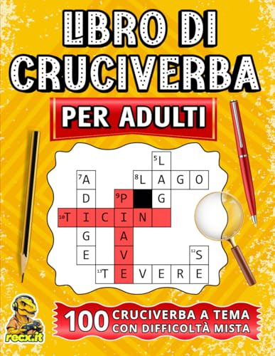 LIbro di Cruciverba :100 cruciverba tutti a tema ! Con soluzioni !