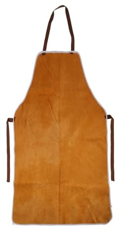 Mandil de Soldador, Delantal de soldadura profesional de piel de vaca resistente for hombres