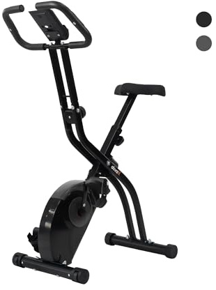 ATIVAFIT Folding Exercise Bike with 16-Level Magnetic Resistance, Heart Rate Sensor & Phone Holder