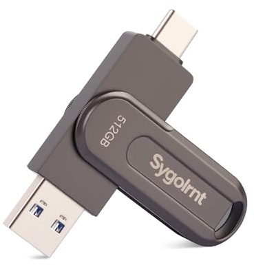 512GB USB Flash Drive for iPhone Photo Stick Thumb Drive, 2-in-1 USB C + USB A, External Storage Jump Drive for Picture Video Data Backup, High Speed Memory Stick USB Drive for iPhone/iPad/Android/PC