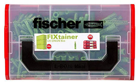 Fischer 534094 Fixtainer – La boîte UX Green Set de chevilles 210 pièces