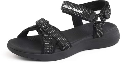 DREAM PAIRS Women's Sport Athletic Sandals Outdoor Hiking Sandals,Size 8.5,Black,QDL19001L
