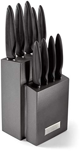Judge Sabatier Black Metallic Knife Block with 9 Knives, Stainless Steel, Dishwasher Safe - 25 Year Guarantee