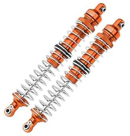 Axial 1/10 RBX10 Ryft 4WD Rock Bouncer AXI03005 Upgrade Parts Aluminum Front Spring Dampers (130mm) - 2Pc Set Orange