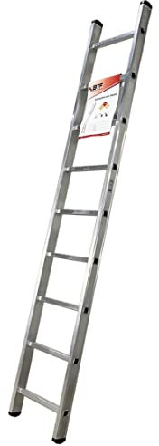 BTF Escalera de Apoyo en Aluminio 1 Tramo Serie Brico 2,0 Metros, 7 Peldaños | La Escalera versátil y Ligera para la utilización del día a día. Ref.: BTF-ESB6720