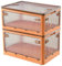 Creahaus 2Pack Aufbewahrungsboxen mit Deckel, 28L Faltbare Kisten Aufbewahrung mit Rollen, zusammenklappbare Aufbewahrungsbox mit fünf Türen, Spielzeug Organizer Container