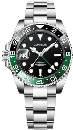 RollsTimi Herren GMT Automatik Uhren Japan NH34 Uhrwerk Edelstahlband 100M wasserdicht voll Leuchtend Mode Sport 40mm Uhr