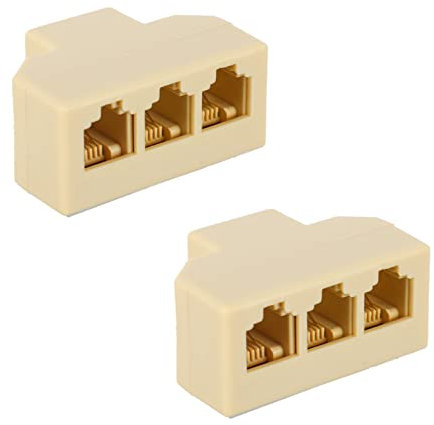 HOMSFOU 2pièces Adaptateur Splitter Répartiteur Téléphonique Compact Pour Lignes Pratique Et Léger