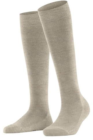 FALKE Femme Family W Kh Coton Durable Unies Chaussettes Hautes, Beige Linen Melange 4541, 39-42 EU
