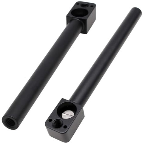 HangTon 19mm Support Rod Tube 3/8 Mounting for Sony ARRI RED Camera Wireless Follow Focus Lens Motor Shoulder Rail Accessory, 15cm Long (Black)