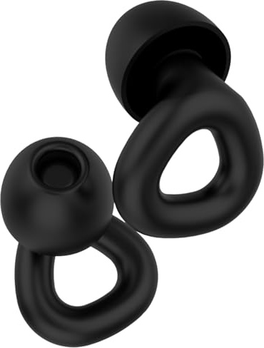 Silence Tappi Orecchie Antirumore in Silicone - Auricolari Ultra Morbidi e Riutilizzabili per Dormire, Nero