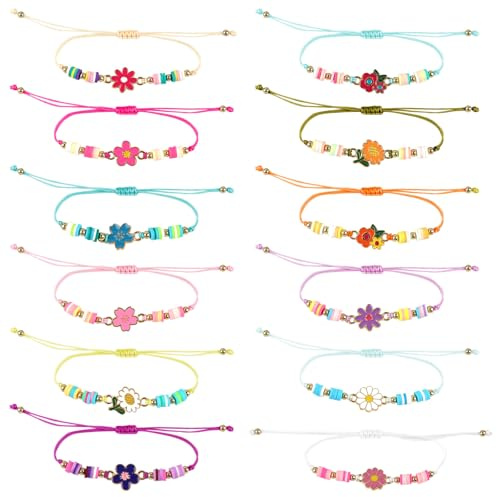 12 Pcs Colorful Girls Bracelets, Party Bag Fillers Girls Age 7 8 9 10 11 12