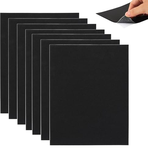 7 fogli di schiuma autoadesivi, 250 x 200 x 3 mm, cuscinetti adesivi in schiuma isolanti, fogli adesivi in gomma in neoprene, antiurto, antiscivolo, per proteggere il pavimento dei mobili, colore nero