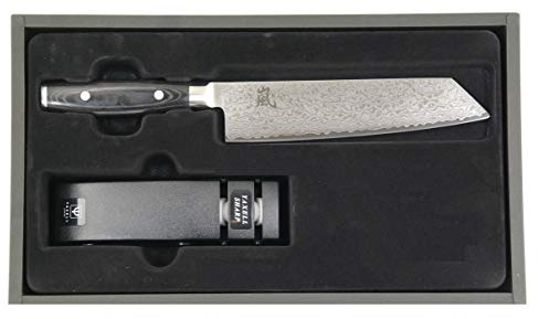 Ran 69 presentask damaskkniv Yaxell kiritsuke-kniv 20 cm blad mikartagrepp Yaxell knivkniv