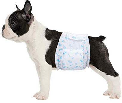 Flying Paws 52 S Pañales Desechables para Perros Machos, pañales envolventes para Perros machos, se Adapta a Cintura de 30-48 cm, Talla S