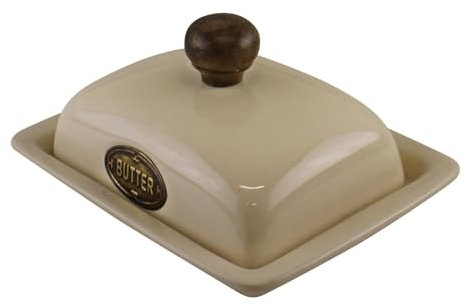 Country Cottage Cream Ceramic Butter Dish