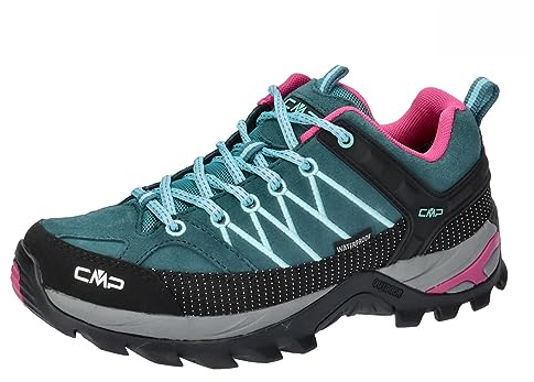 CMP Rigel Low Wmn Trekking Shoes Wp Damen Wanderschuhe, Dunkelblau Hellblau Deep Lake Acqua, 39 EU