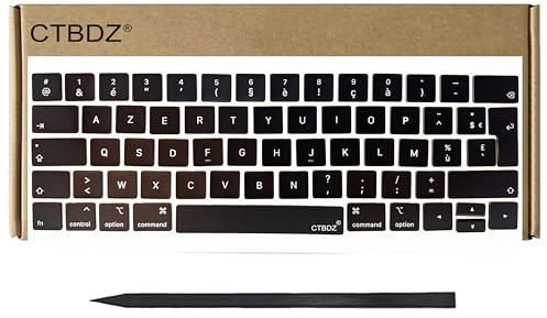 CTBDZ Touches Papillon de Clavier français Keycap AZERTY de Remplacement pour MacBook Pro/Air Retina 13 15 A1989 A1990 Capuchons de
