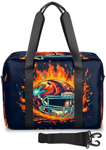 Creativity - Bolsa de viaje para casco de fútbol americano para mujeres, hombres, niñas, niños, bolsa de fin de semana, bolsa de viaje de 32 L, bolsa grande para viajes, deportes, gimnasio, color,
