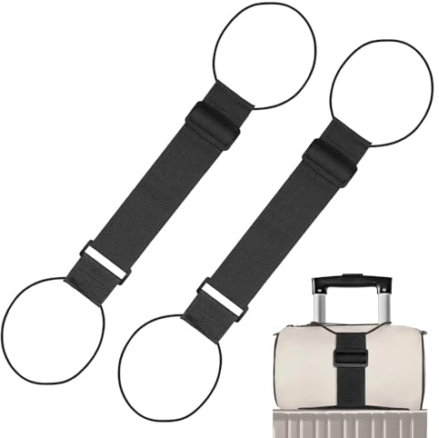 2 Pezzi Cinghie Elastiche Regolabili per Bagagli, Cinghie Elastiche di Fissaggio per Bagagli, Cinghia Valigia, Accessori da Viaggio Portatili per Valigie per Fissare Borse e Scatole Supplementari