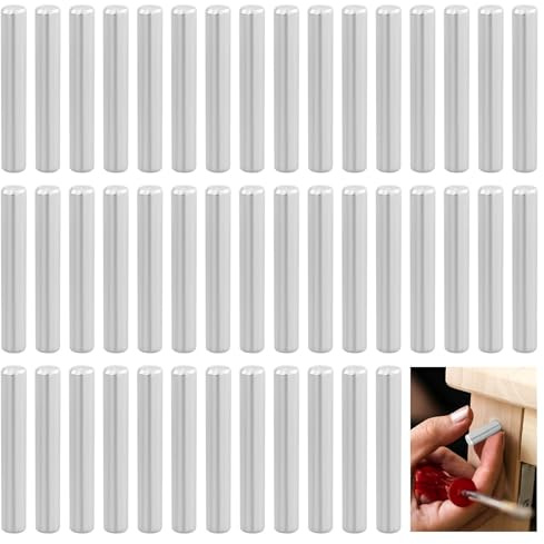 44 st. cylinderpennor ø 6 x 40 mm, cylindriska hyllstöd, hylldynor pennor, golvstöd pennmetall, 304 rostfritt stål hyllhållare, för dörrar fönster träprodukter skåpracing
